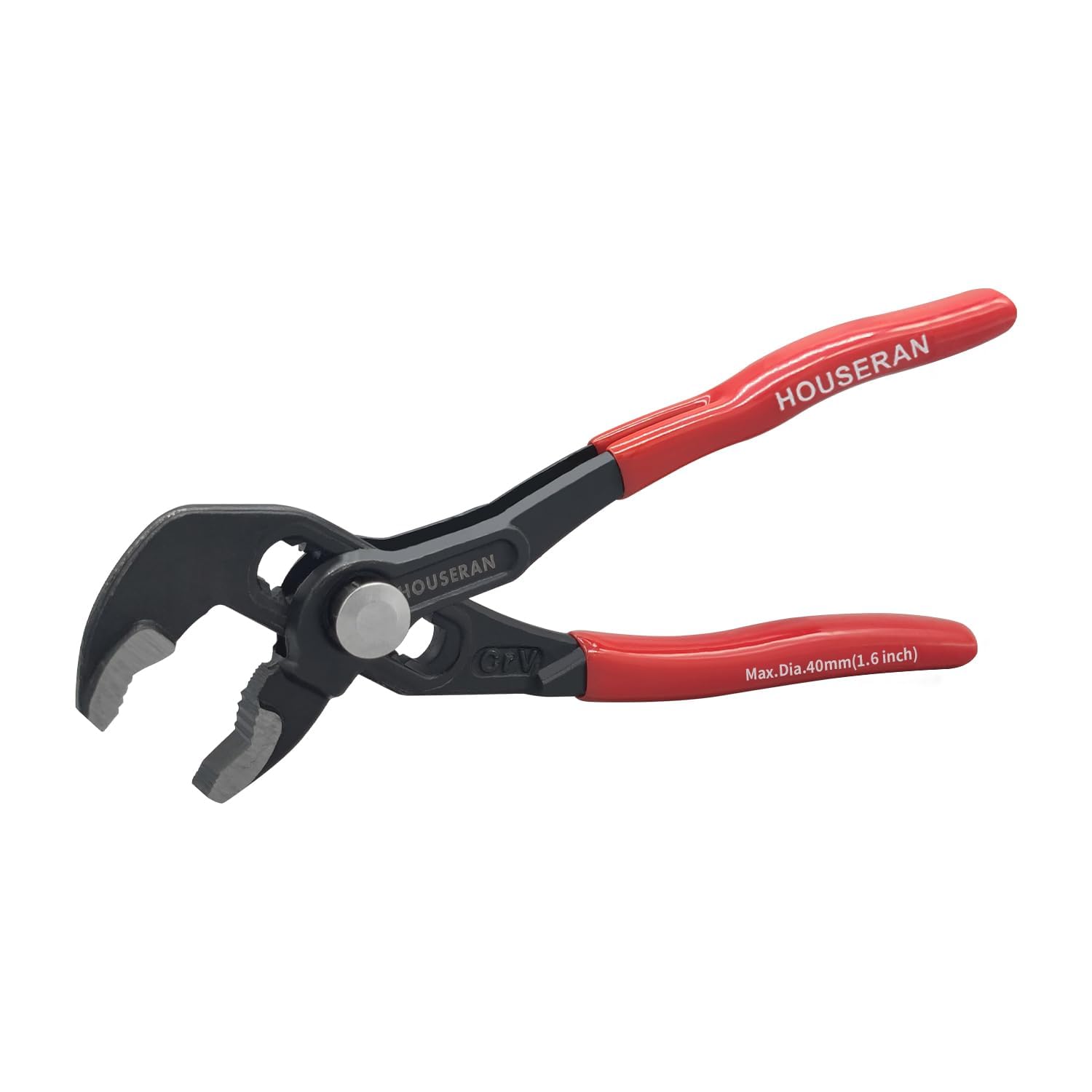 HOUSERAN Water Pump Pliers, Slip Joint Pliers, 7 Inch Groove Joint Pliers, Wrench Pliers with Comfort Red Grips, CRV Tongue and Groove Pliers for Home Repair, Gripping, Nuts, Bolts, Pipe & Fittings