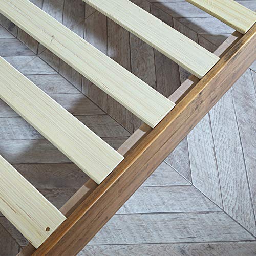 MUSEHOMEINC 12 Inch Solid Wood Bed Frame Rustic Style Eliminates The