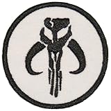 STAR WARS - BOUNTY HUNTER Boba Fett Mandalorian Bantha Skull 2.25 inch Iron On Patch