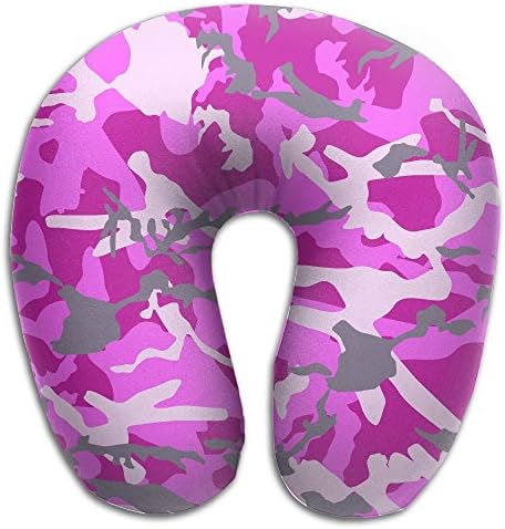 Pink Camouflage Pattern Super U Type Pillow Neck Pillow Outdoor Travel Pillow Relief Neck Pain