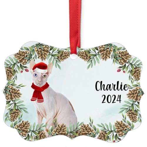 Hairless Cornish Rex Cat Christmas Ornament 2024