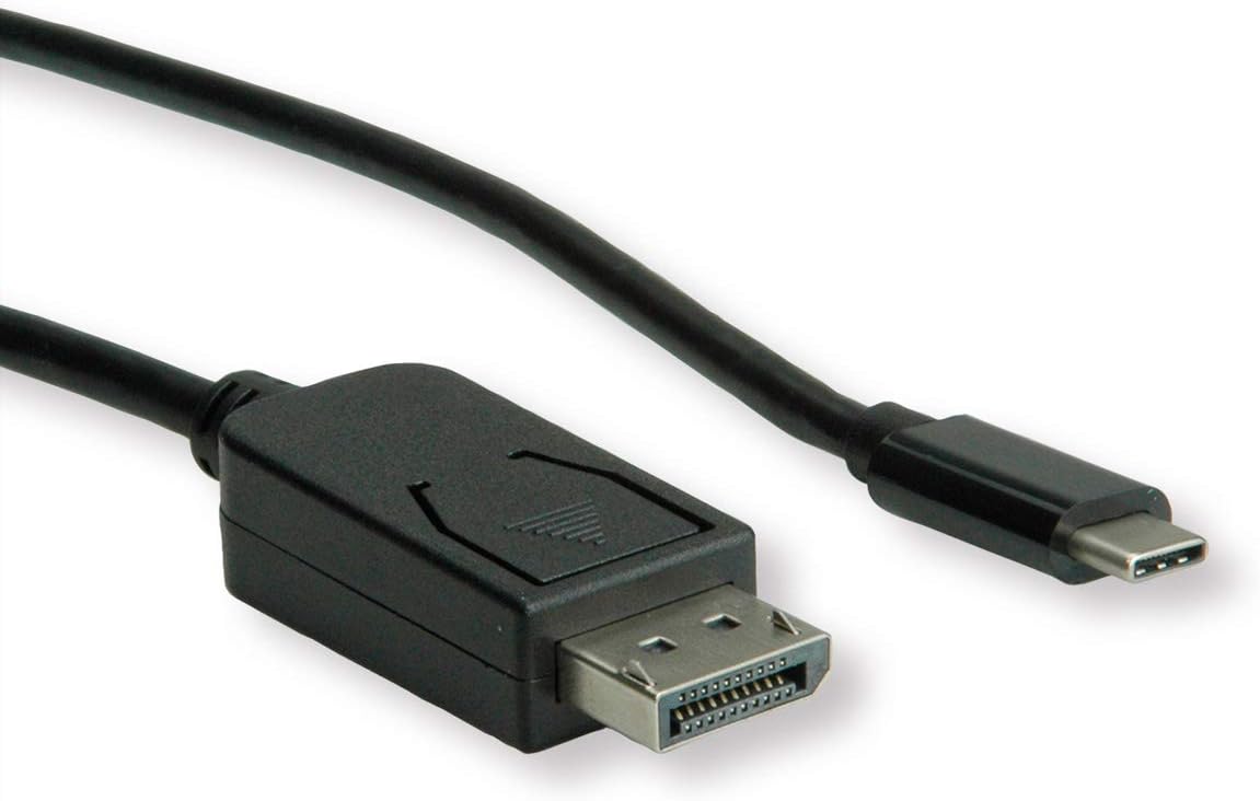 ROLINE USB C DisplayPort Cable V1.2 I DP Male Adaptor Cable USB 3.1 Type C and I 4 K Resolution 60Hz black Black 1 m - Image 5
