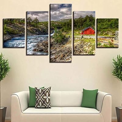 Canvas Pictures Home Decor Hd Prints Poster 5 Pieces Mountain