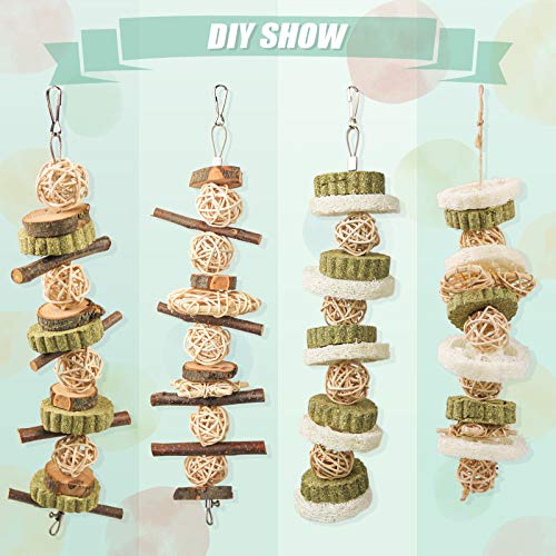 Roundler DIY Rabbit Hamster Chew Toys, Pet Snacks Molar Toys, Make a Unique Chew Toy for Small Animals, Suitable for Rabbits, Chinchillas, Guinea Pigs, Hamsters, Chewing/Playing (Style-1)