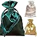Tarot Bags Holiday Colors Satin Bundle of 3: Forest Green Silver and Gold (6" X 9" Each) by Paper Mart