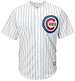 majestic Chicago Cubs Cool Base Pinstripe Tackle Twill Baseball Jersey