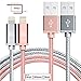 LAX iPhone Charger Lightning Cable - MFi Certified Durable Braided Apple Lightning USB Cord for iPhone 11/11 Pro Max/XS Max/X/iPad, iPod & More 2 Pack