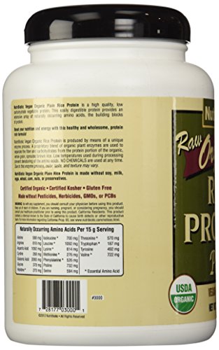 Nutribiotic Organic Rice Protein, Plain ,600gms