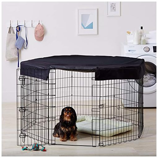 AmazonBasics Metal Pet Playpen Cage Mesh and Fabric Top Cover Awesome