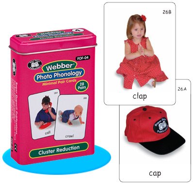Super Duper Publications Webber Photo Phonology Cluster Reduction Minimal Pair Card Deck Educational Learning Resource for Children