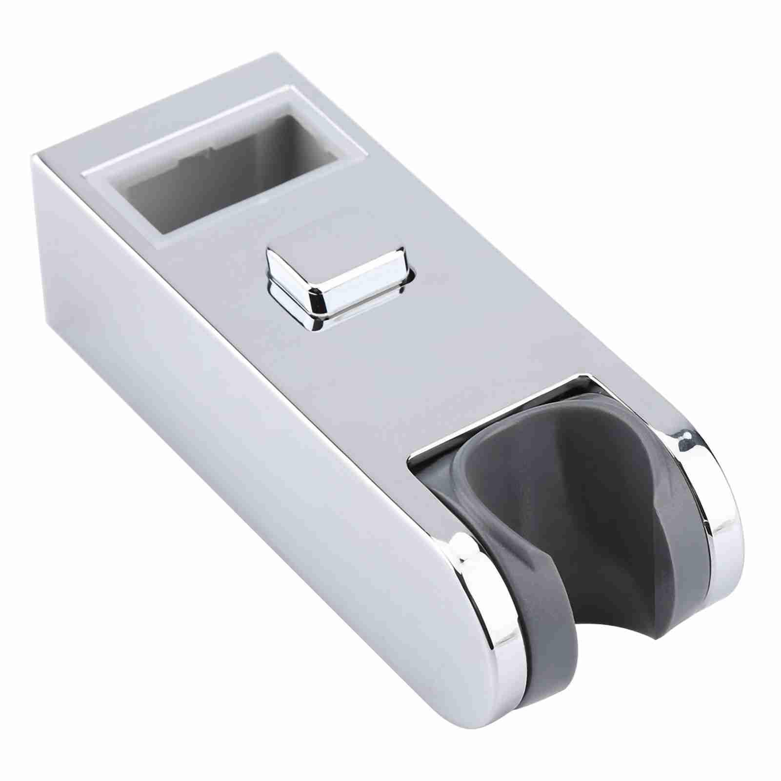 Adjustable Shower Holder, Chrome ABS Plastic, Wall-Mounted Shower Rail Stand for Bathroom, Height Adjustable, 75g