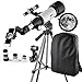 Solomark 70mm Apeture Telescope Travel Scope 400mm Az Mount - Good Partner to View Moon and Planet - Travel Scope with Backpack - Good Telescope for Kids