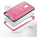 ULAK Galaxy Note 4 Case, [Drop Protection] Knox Armor [Rugged Defense] Heavy Duty with Shock Absorbent [Dual Layered Hybrid Case] Cover for Samsung Galaxy Note 4 - [Rose pink]