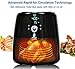 HOLSEM Air Fryer XL with Rapid Air Circulation System, 5.28 QT Extra Large Capacity Digital Air Fryer, Temperature up to 400°F, Low Fat Healthy Air Fryer, Black, 1500W (LED Display)