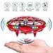 UFO Drones for Kids, Hand-Operated Flying Toys with 360 Degree Rotating, Kim Player Flying Drone with Newest 2 Game Modes - Flying & Ground, USB Charge Cool LED Light Mini Drone for Boys & Girls, Red