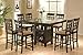 Coaster Home Furnishings - Gabriel - Wood Counter Height Chairs (Set of 2) - Lattice Backs, Padded Seats, Footrest - Dining Room & Kitchen - Cappuccino - 100209