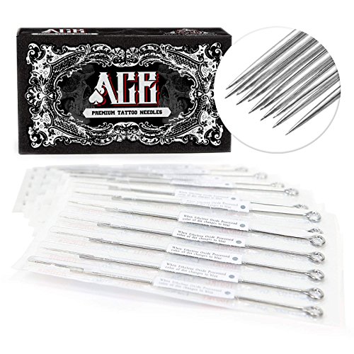 ACE Needles 50 pcs. 11 Single Stack Magnum Shader Pre-Made Sterile Tattoo Needles - 11M1 - Thumbnail 6