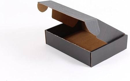 50 U. CAJA POSTAL NEGRA MEDIANA 27,5X22X7 CM: Amazon.es: Hogar