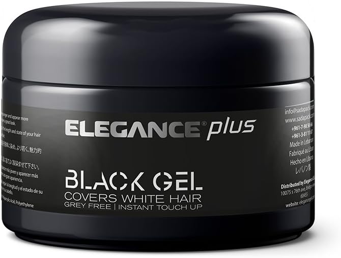Elegance Plus Gel and Color, Black, 3.5 Ounce by Elegance, 100 ml (Pack of 1)