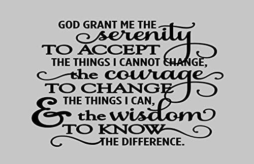 Serenity Prayer. vinyl decal wall quote saying sticker,