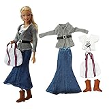 Casual Handmade Fashion Clothes Included Top+pants+bag+glasses+shoess for Barbie Doll Outfit