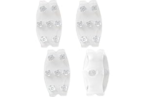 2 Pairs 7-Tooth Manganese Steel Ice Cleats for Boots – Anti-Slip Crampons for Winter Hiking, Snow & Ice Traction – Non-Skid S