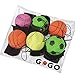 GOGO Pack of 6 Rubber Bouncy Balls with Wrist Strap & String for Finger Exercise
