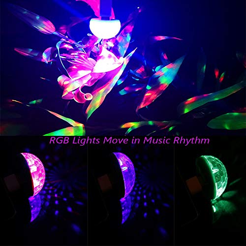 OENEW USB Mini Disco Light, 4 Packs Small Ball Stage Lamp with USB Port for Mobile Phone Car, Colorful RGB Bulb for Kids DJ Karaoke Club Bar Birthday Party Home