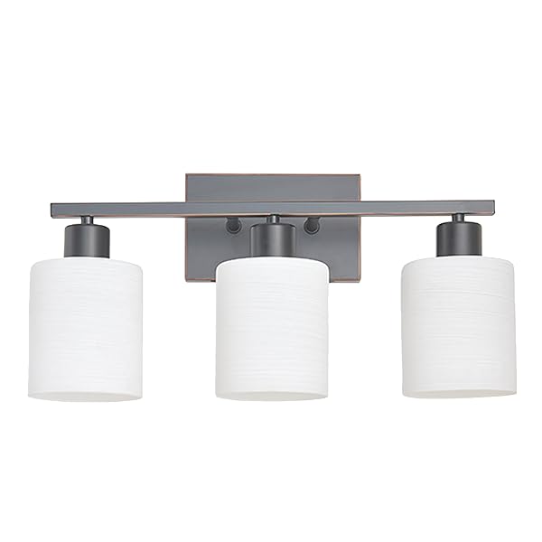 THE DOOR BULL MODERN BATHROOM VANITY LIGHT, MILKY...