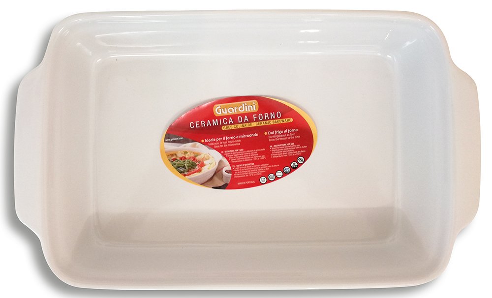 Guardini C0TC7C, Line, Rectangular Oven Dish, 22 x 14 cm, Material: Ceramic, White, White