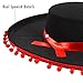 Black and Red Matador Spanish Bull Fighting Costume Hat