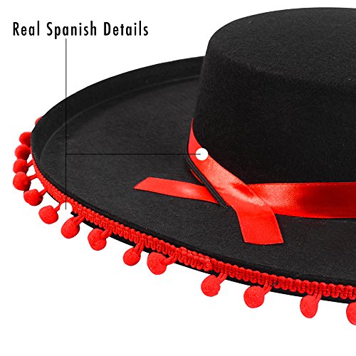 Spanish Costume Hat Bull Fighting Matador Dress Up Hats Funny Party Hats