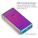 Tinksky Electric Rechargeable Lighter Dual Arc Flameless USB Cigarette Windproof Lighter Valentine's Day gift for Men (Colorful)