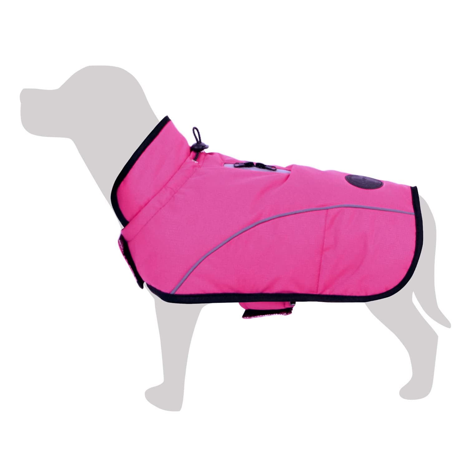 Arquivet Raincoat Pink Lapland - M/30 cm - Dog Clothing - Helps Protect You from the Cold - Pet Accessories - Coats, Sweatshirts, Jumpers, Vests, Jackets, Sweaters, Raincoats and More