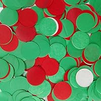 picwrap Confetti Circles 1 1/4 Inch Small 3 800 Plus Circles Red Green White