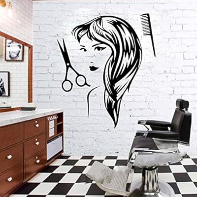 Arte Peluqueria Decoracion Pegatinas De Pared Decoracion Calcomania Accesorios Para Peluqueria