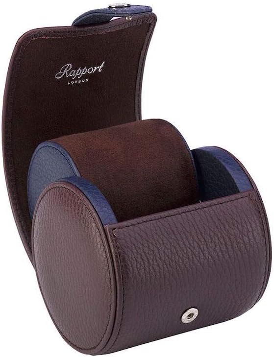Rapport Hyde Park Leather Single Watch Roll with Suede Lining