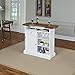 Home Styles Americana 4-Shelf Bar with Foot Rail, White and Oak Finish, Storage Drawer, Cabinet Storage