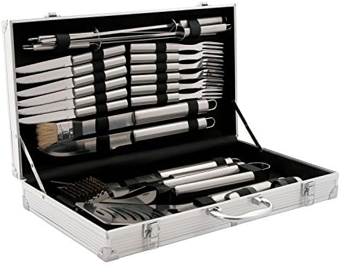 CampFeuer - Stainless Steel Grill Tool Set, 24-Piece BBQ Cooking Utensil Set in Aluminium Case