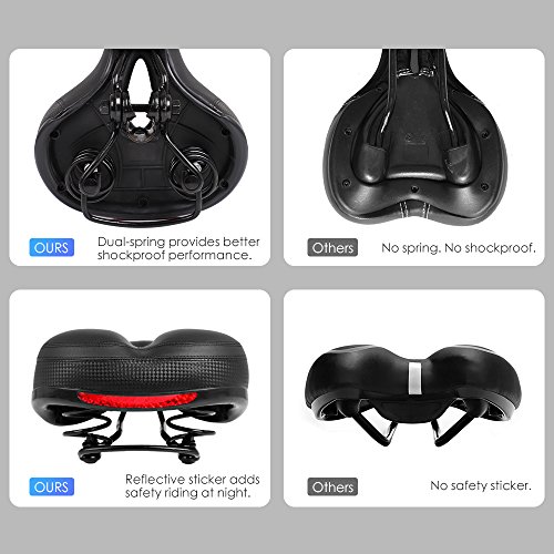 image for Puroma Bicycle Saddle with Dual Spring Designed Suspension Shock Absor