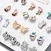 12 Pairs Assorted Multiple Tiny Stud Earrings for Women Girls,Hypoallergenic