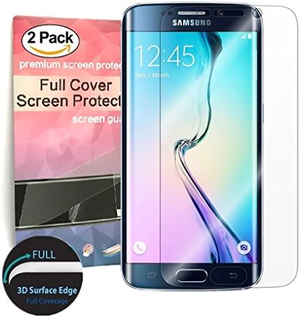 Galaxy S7 Edge Full Cover Screen Protector [2-Pack],Antsplustech Edge to Edge HD Anti-Scratch Screen Protector[Ultra-Clear] [Scratch Proof] [Anti-Fingerprint] for Samsung Galaxy S7 Edge