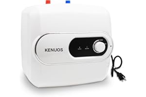 KENUOS 4 Gallon Under Sink Instant Hot Water Heater Plug in 110V 1500W Mini Tank Water Heater Electric,Kitchen Under Counter Instant Hot Water Heater on Demand Small Water Heater for RV 1/2" NPT