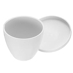 PATIKIL Lab Porcelain Crucible with Lid 300ml
