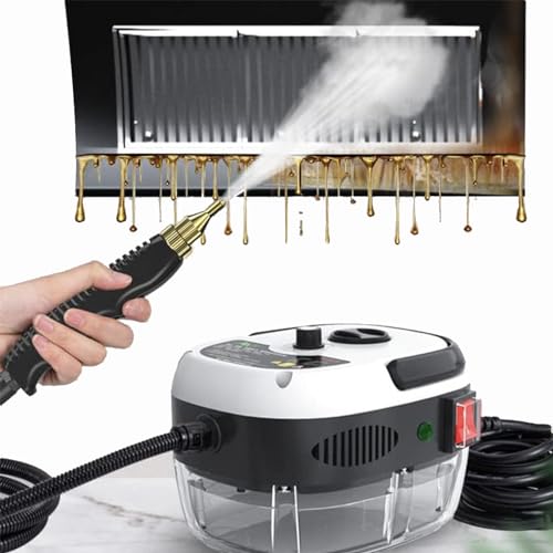High Temperature Pressurized Steam Cleaner, 2500W Handheld Small High Pressure High Heat Steam Cleaning Machine Portable Tank for Kitchen Toilet Car