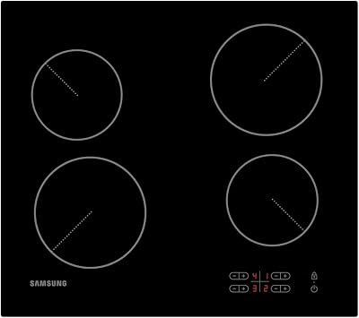Samsung Ceramic Hob 4 Zone Touch Control Black Glass C61R2AEE