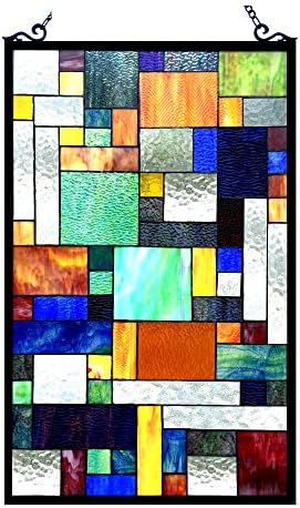 Chloe Lighting 20x32 Avant-Garde Tiffany-Glass Rectangle Window Panel, One Size