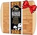 ORGANIC BAMBOO CUTTING BOARD- EXTRA LARGE PREMIUM KING SIZED 18”x 14”, with 2 oz DRIP GROOVE, WARRANTY INCLUDED, Eco Friendly Wood, Perfect Wooden Cheese Board or Serving Platter, NON-SLIP