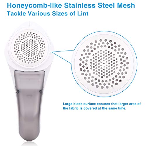 Portable Fabric Shaver Nearpow Lint Remover,Clothes Sweater Electric Shaver Battery Operated for Your Clothes, Quickly and Effectively Remove Fluff, Lint, and Bobbles