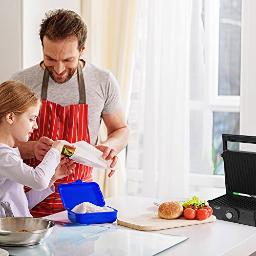 Panini Press Indoor Grill and Gourmet Sandwich Maker, Electric with Nonstick Plates by Chef Buddy
